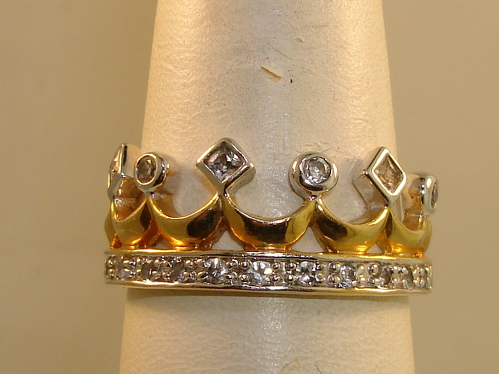 Beauty For Ashes Royalty Princess 18KT Gold Plated CZ Crown Of Life Ring!