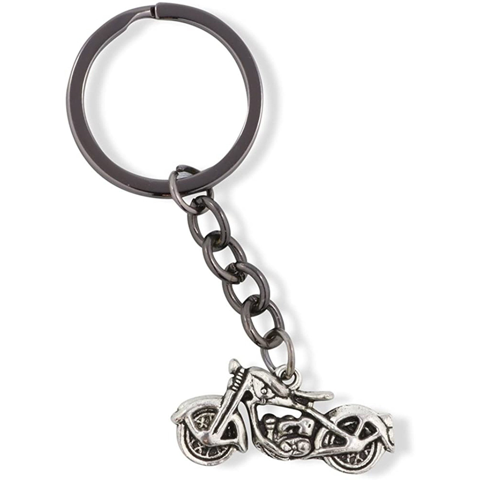 Motorcycle Necklace Bundled with a Motorcycle Charm Keychain