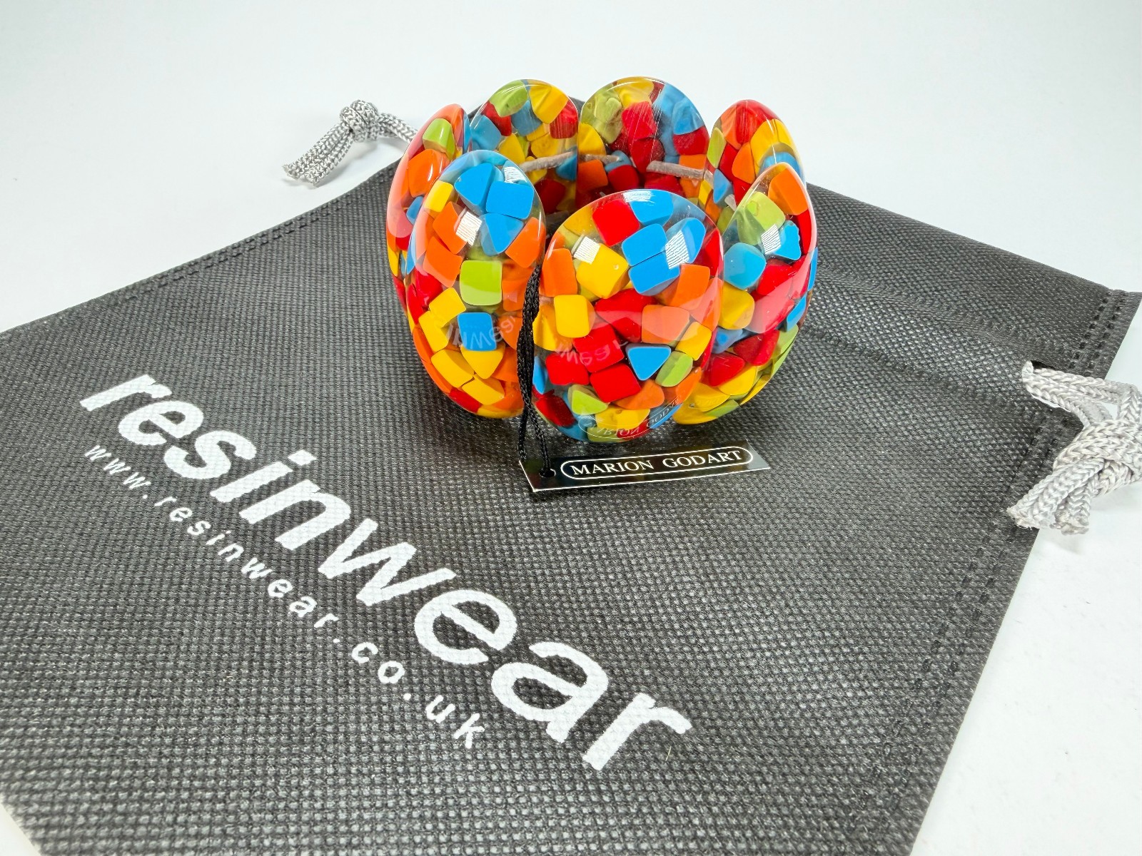 Marion Godart – Confetti “Sept Pièces” Summer Mix Elasticated Resin Bracelet