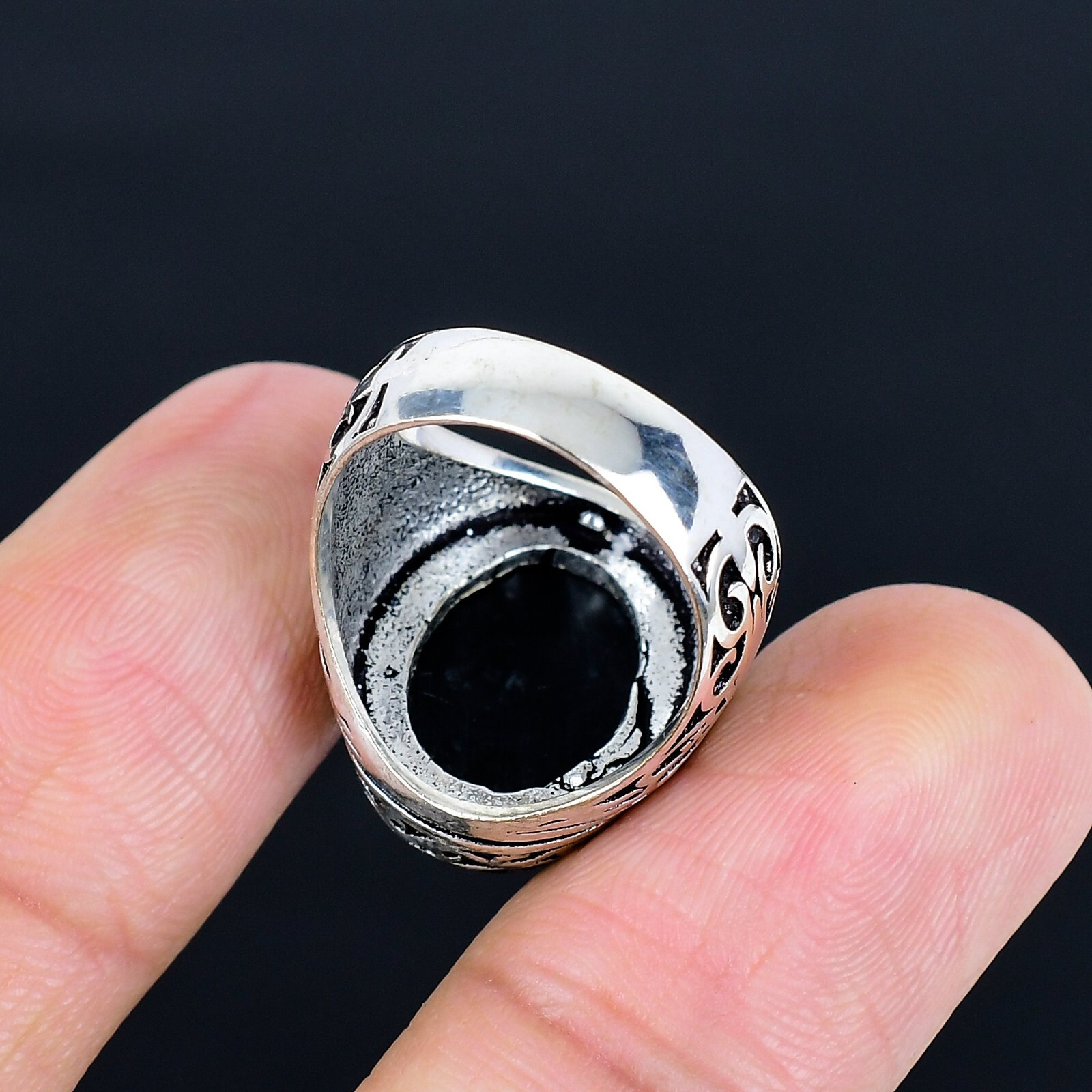 Abalone Shell Gemstone Ottoman Arabic Style Ring All Size Available LG-1120