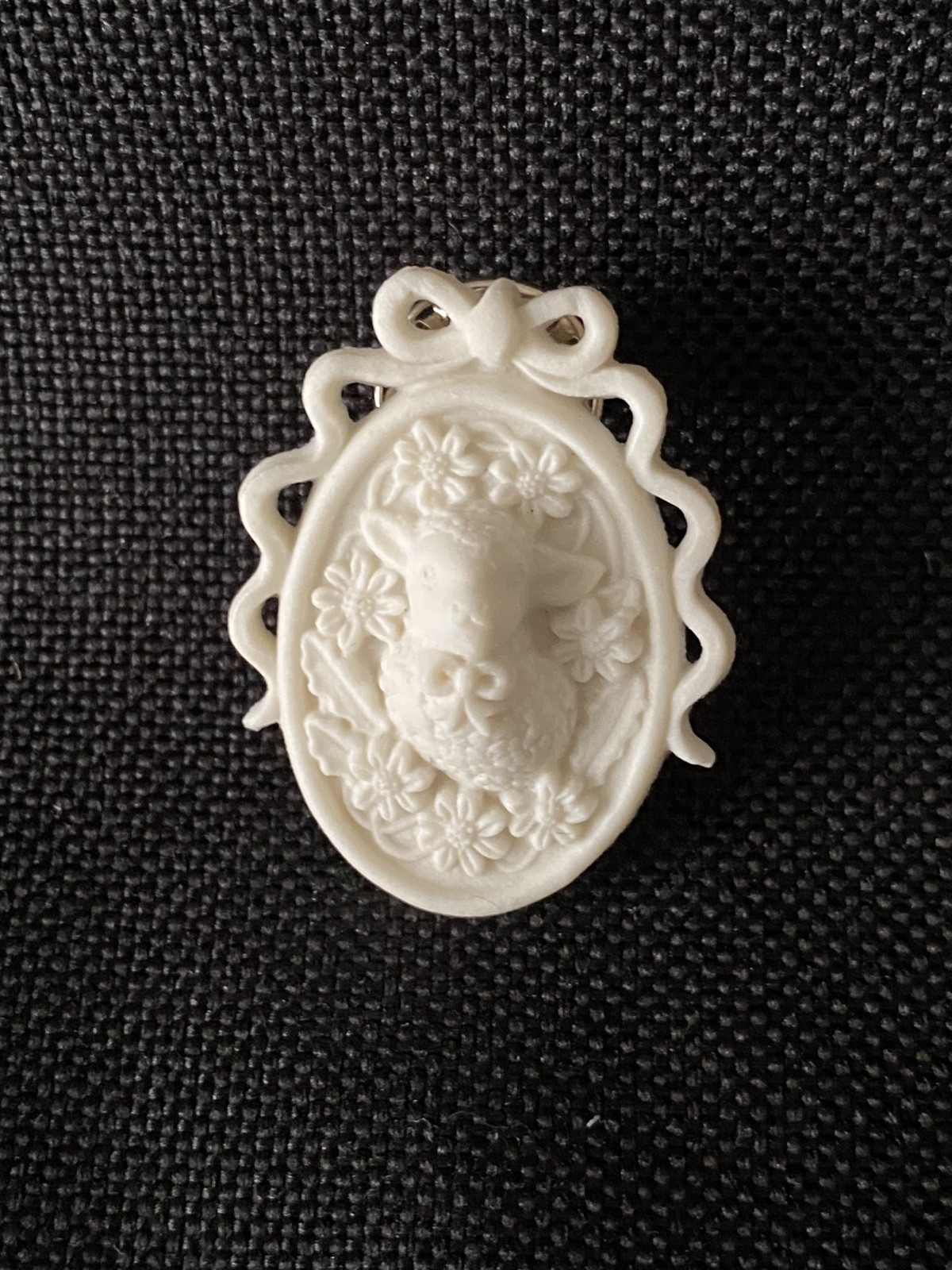 Lamb Sheep Porcelain Pin & Margaret Furlong 2000 Collector Check List!