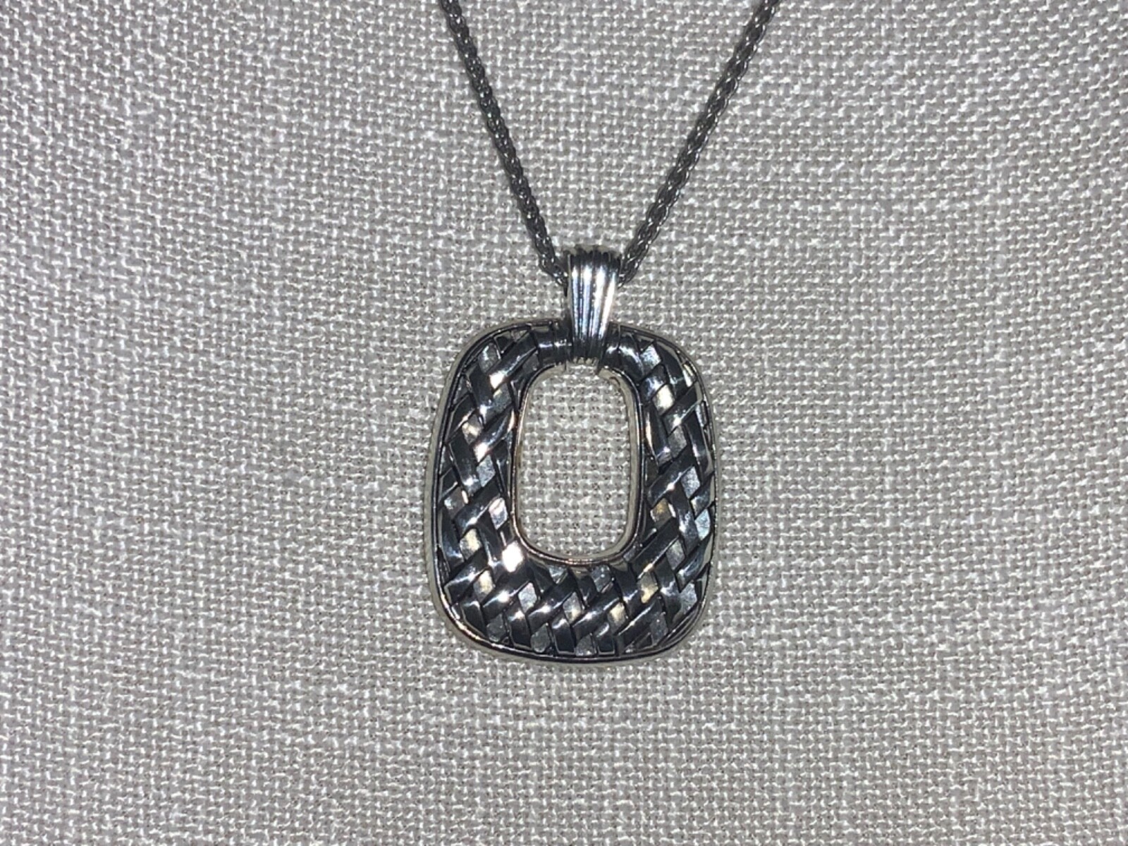 🌸 BRIGHTON Antika Rectangle Reversible 18-20” Pendant Necklace (N26) NEW