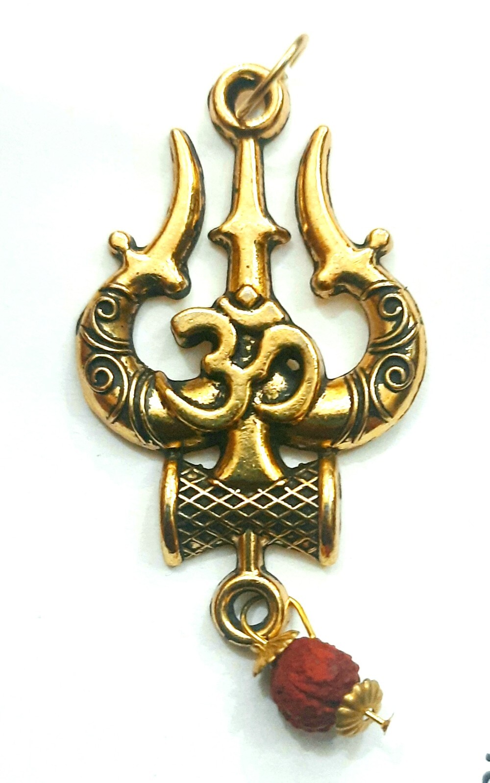 Mahakaal Rudraksha Pendant Lokit,Om Trishul Damru Shiva Pendant, Spiritual lokit