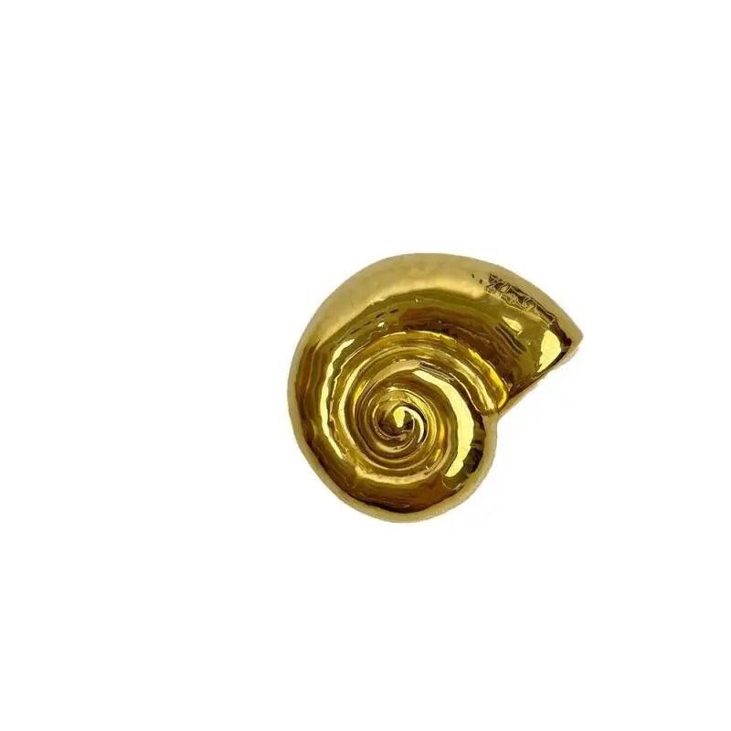 Bohemian Geometric Metal Conch Brooch Pin Zinc Alloy Punk Jewelry
