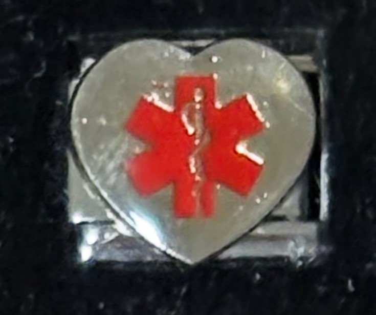 Medical Alert ITALIAN CHARM ENAMEL 9MM K2020-2