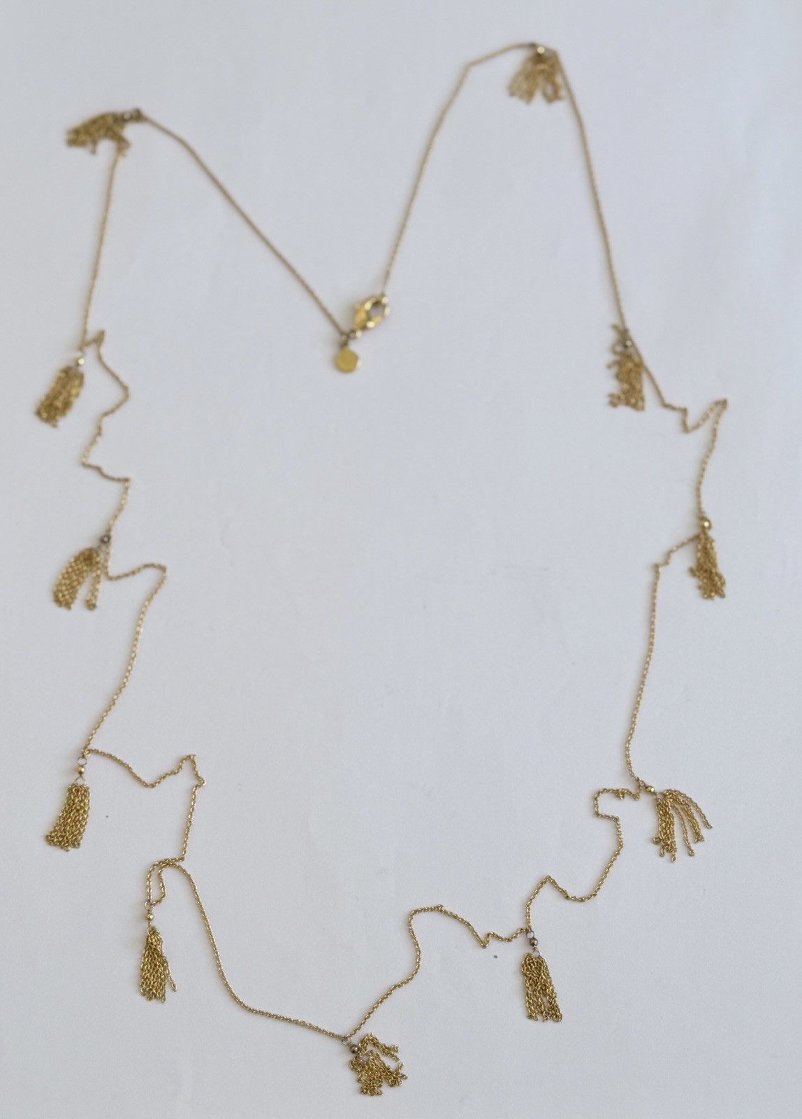 Gorjana Necklaces 18K Gold Plated Joplin Wrap Fringe Gem Charm Lot of 2