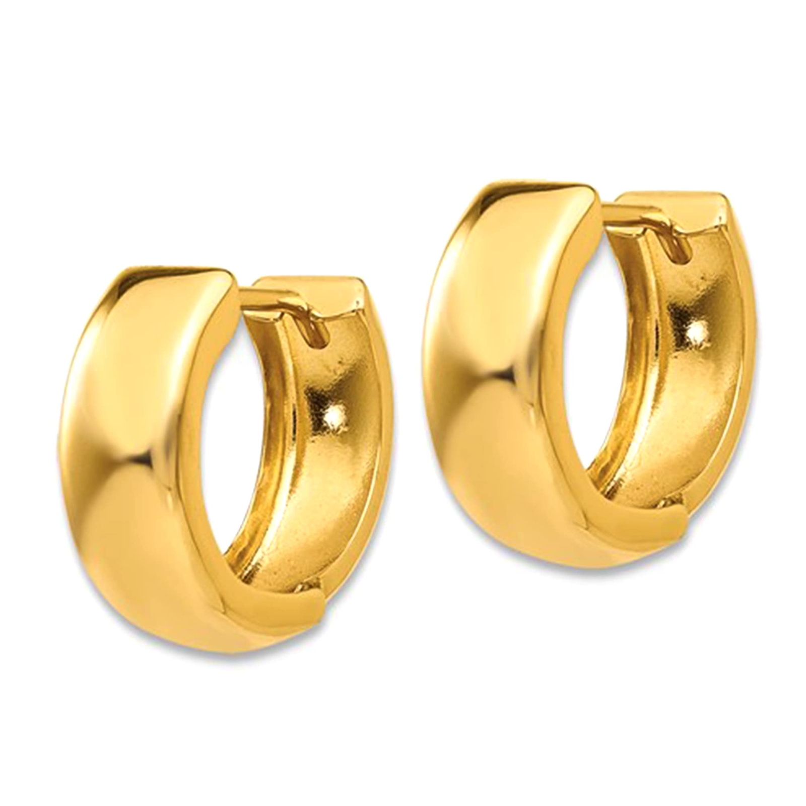 14k Yellow Gold Hinged Hoop Earrings