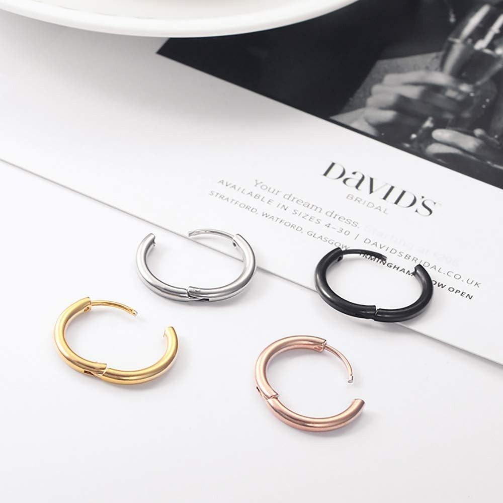 Versatile Huggie Hoop Earrings in Stainless Steel – Perfect for All Occasions