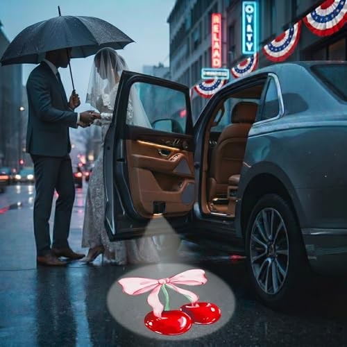 2PCS Car Door Lights Projector, Magnetic Logo Projector Door Hummingbird
