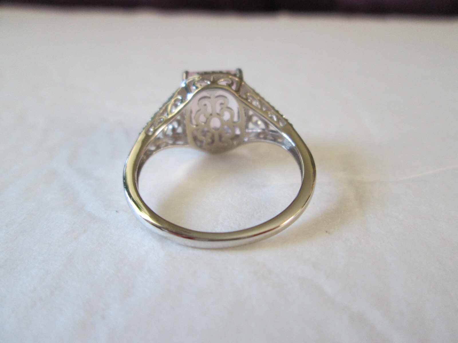 Galilea Rose Quartz Platinum over Sterling Silver Ring (Size 7) 3.00 ctw
