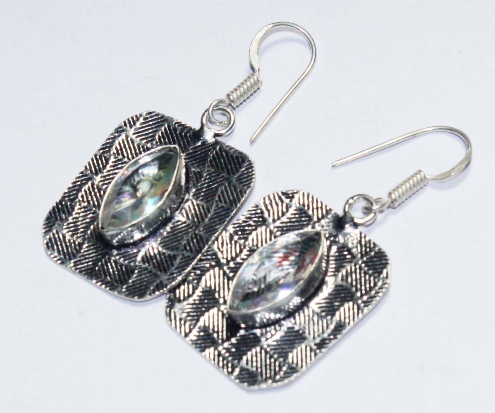 Mystic Topaz Marquise Shape Gemstone Handmade Earring Jewelry Earring Size 1.5