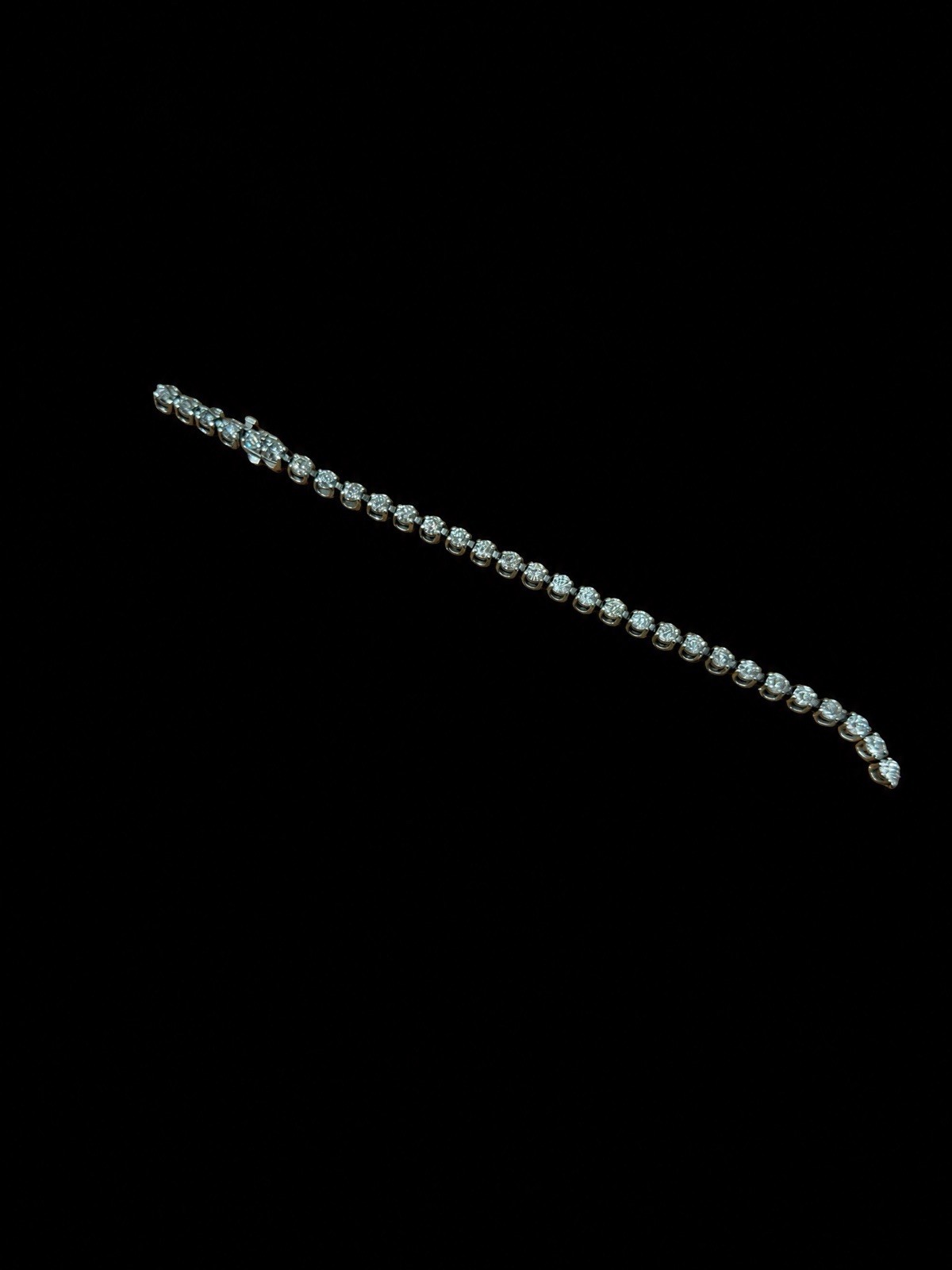 14K White Gold Diamond Tennis Bracelet 6.27ct H SI2 Appraised Box Clasp