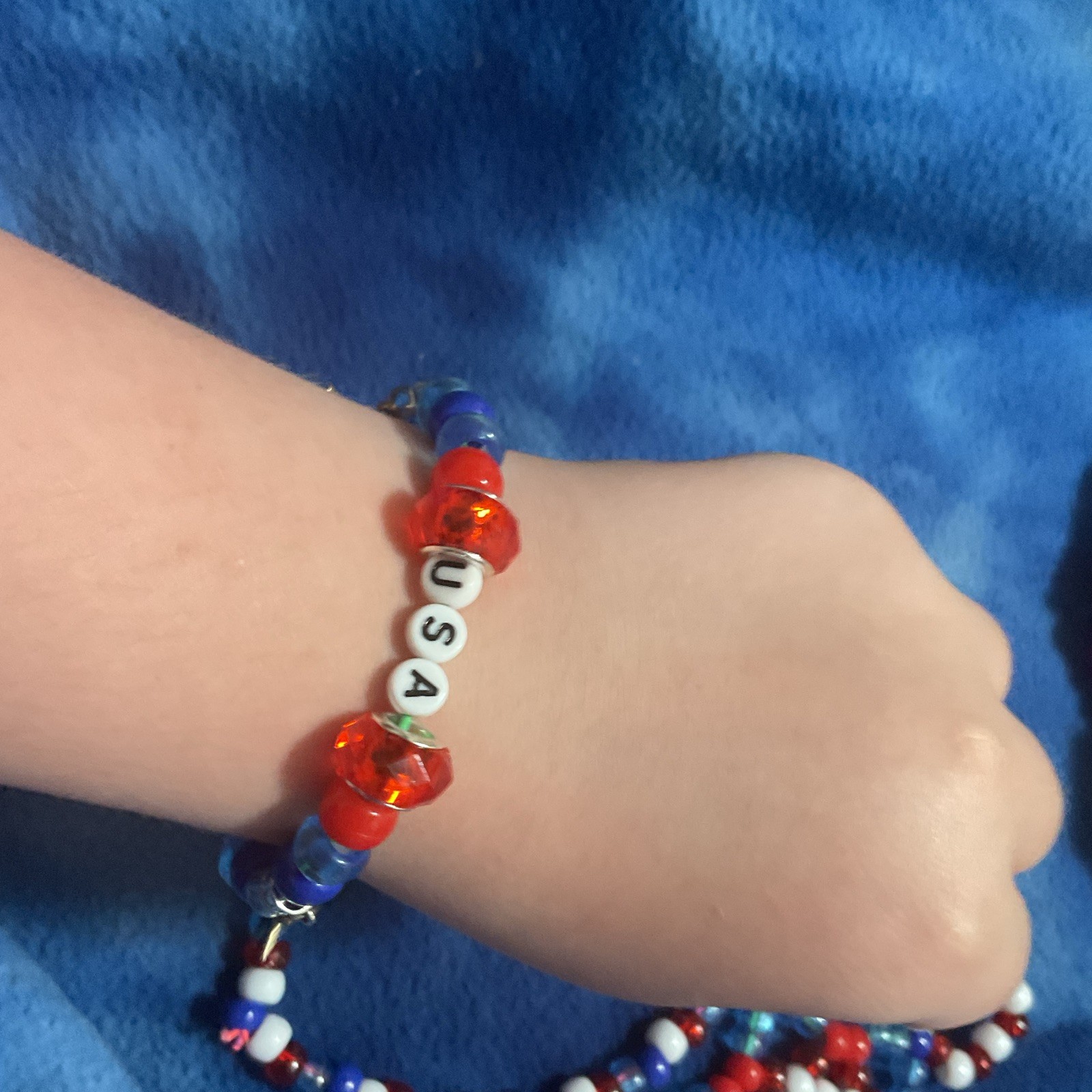 Red white blue USA Kandi bundle ￼