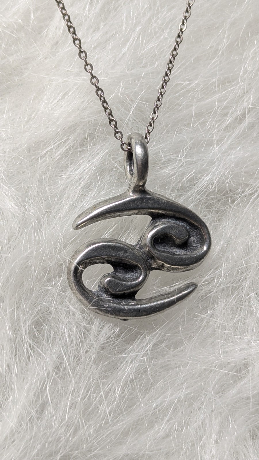 Vintage Silver Tone Necklace Pendant Jewelry Signed And May Be Real Not Sure