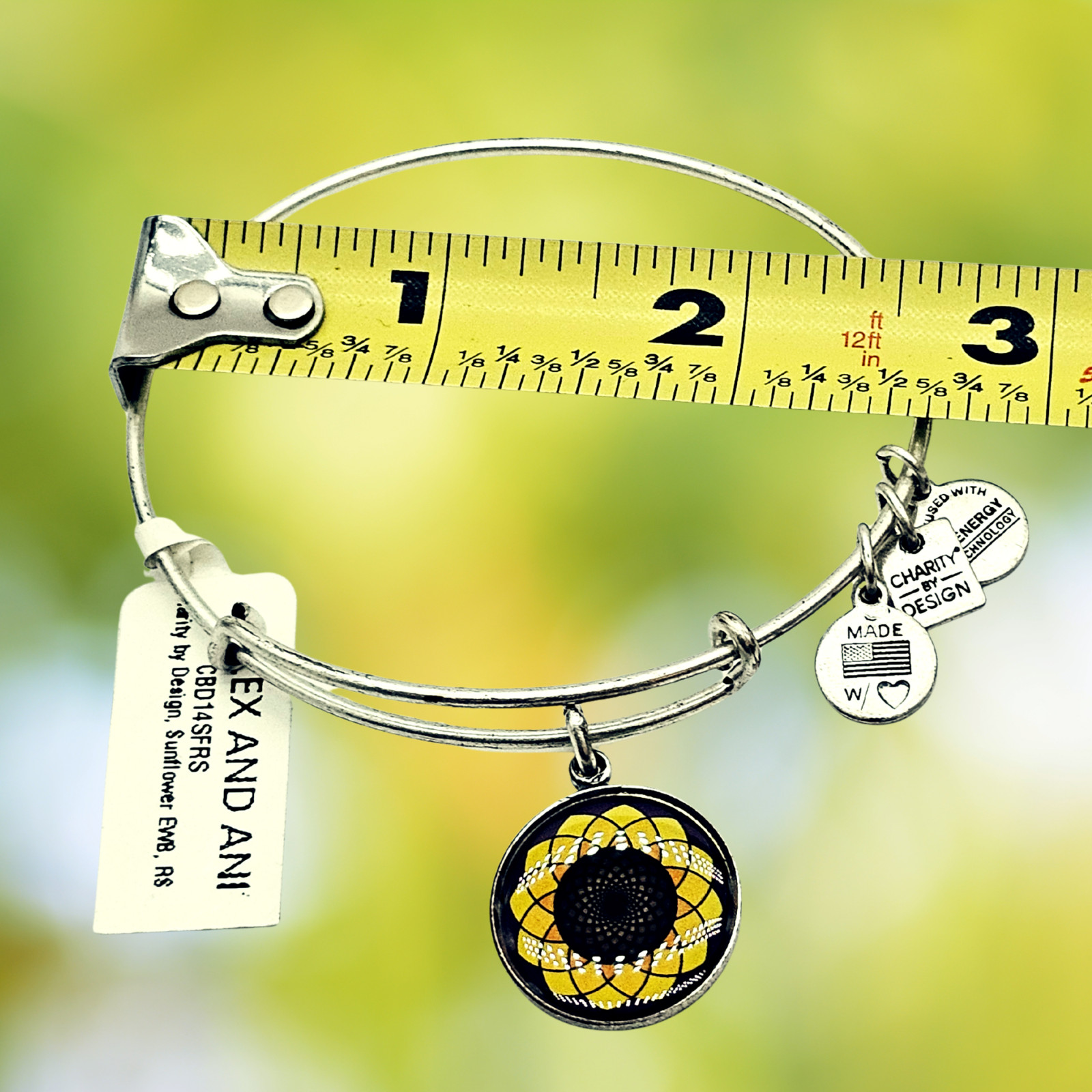 Alex and Ani Charity by Design Sunflower Bracelet – Rafaelian Silver Expandable