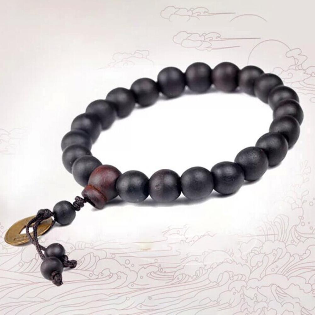 4PCS 12MM Wooden Men’s Buddha Buddhist Prayer Beads Tibet For Mala Bracelet NEW