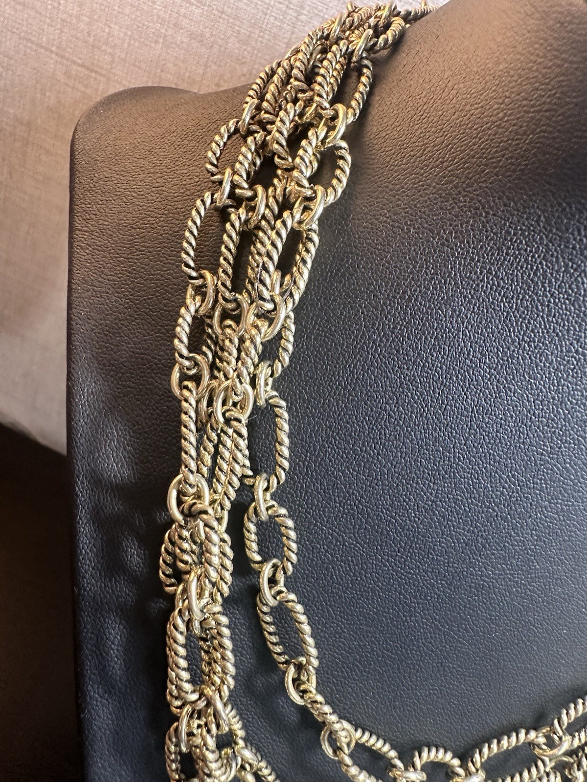 NEW Premier Designs Savannah Necklace Four Strand $49 Gold Tone Link