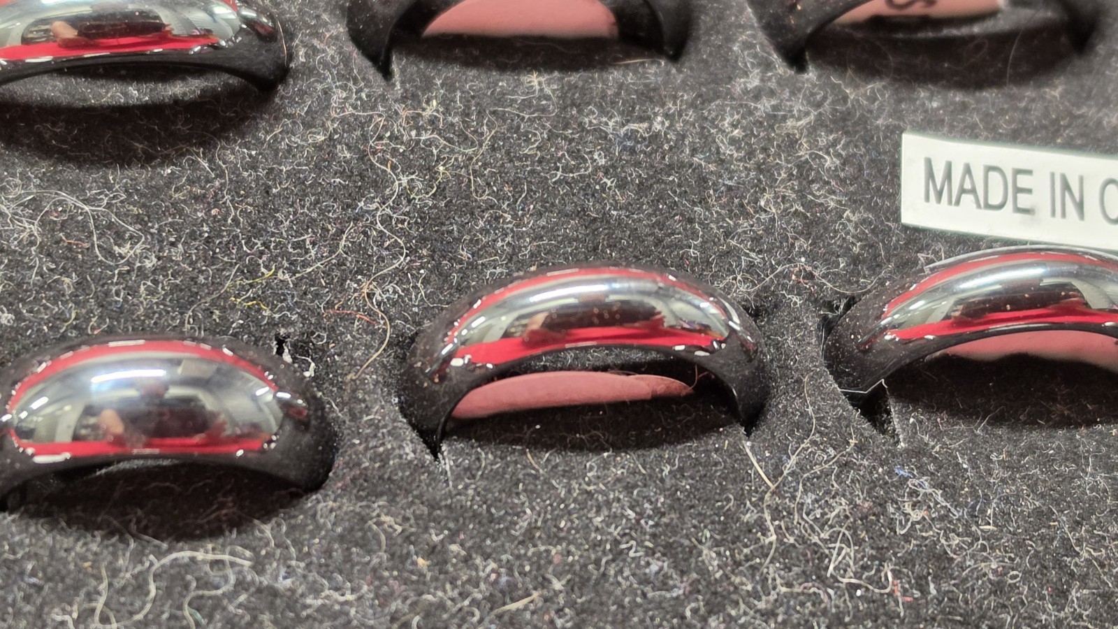 Large Hematite Ring Lot Mixed Sizes 72 Rings Retail Display Tray Wholesale