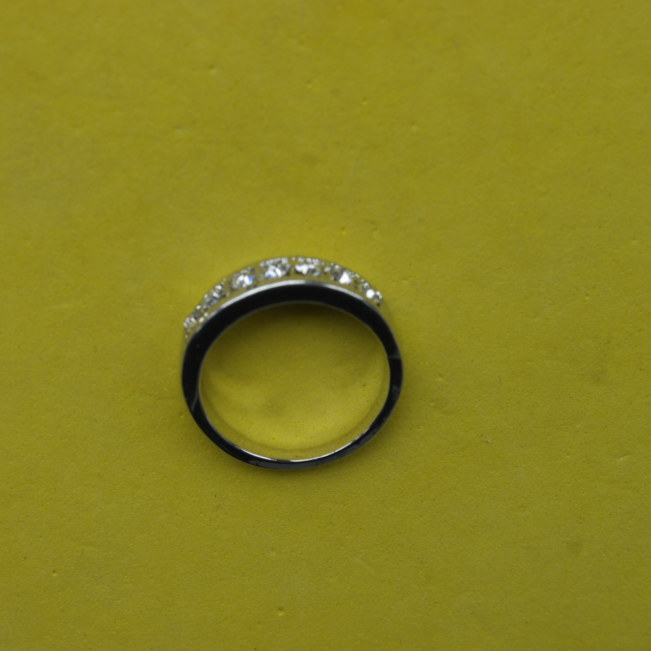 Nice Silver Plated Ring With Cubic Zirconia 2.1 Gr. Size P In gift Box