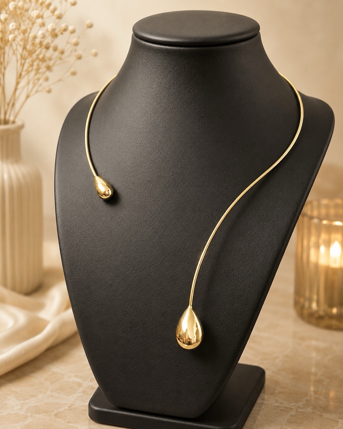 Top quality Tarnish free none fading rain drop necklace