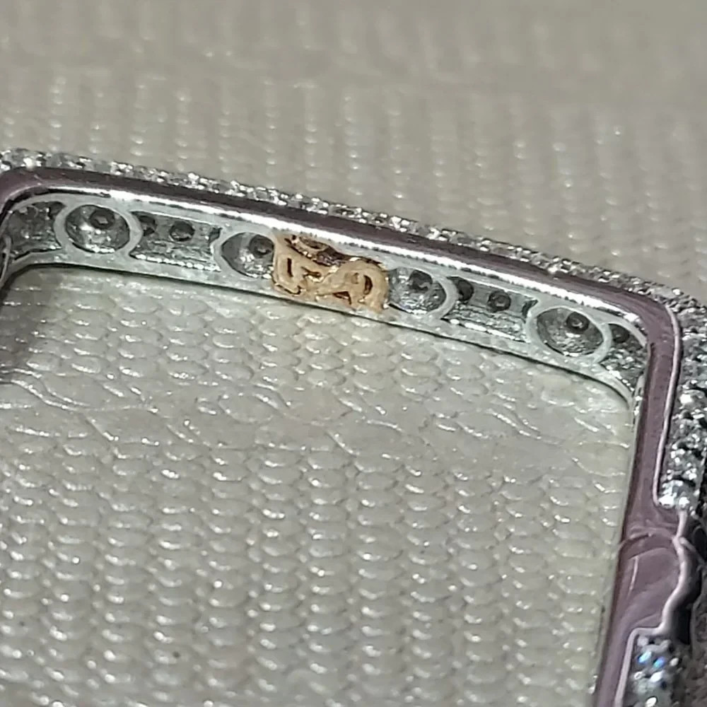 Suzy Levian Sterling Silver Square hoop CZ Earring Single earring replacement