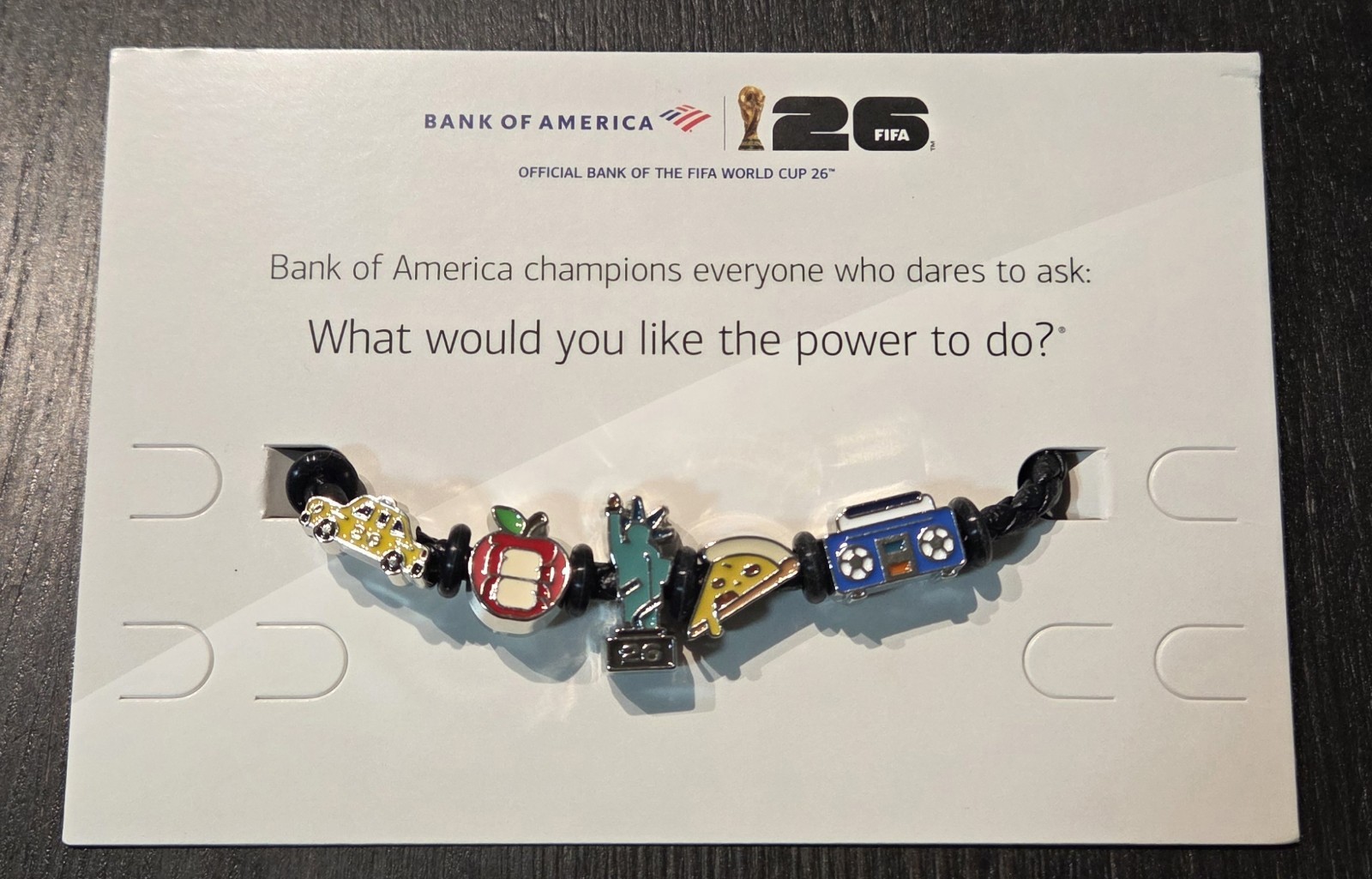 UNIQUE 2026 FIFA World Cup Bank of America Charm Bracelet New York Exclusive