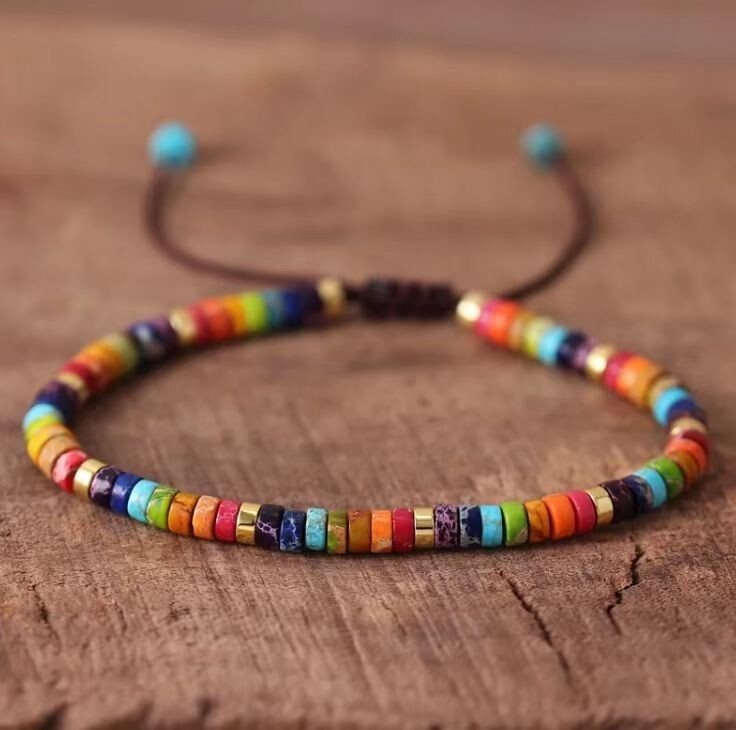 Natural Jasper Stone Dainty Bracelet Chakra Healing Gemstone Minimalist Bracelet