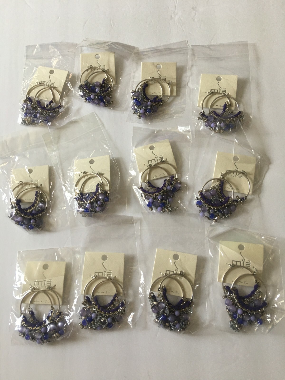 Lot of 12 Mia Collection Lead Compliant Purple Earrings