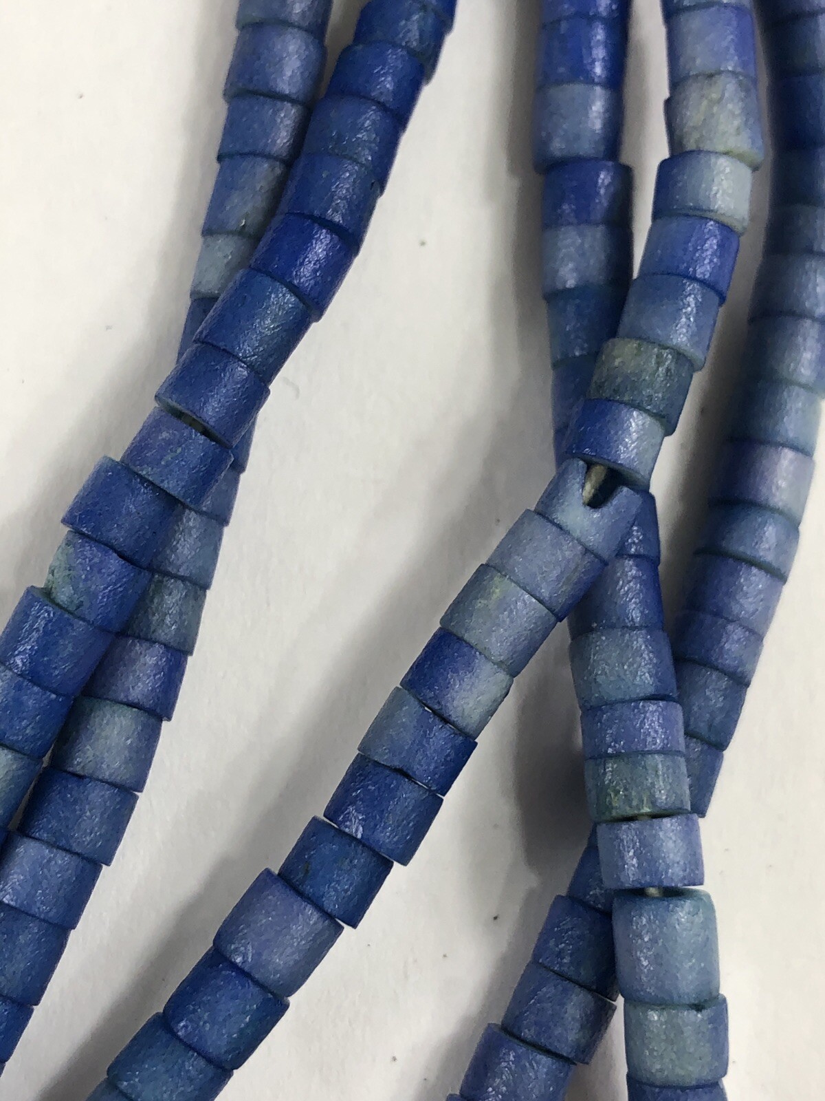 Elephant Pendant Necklace Multi-Strand Beaded Blue – 35 in Length