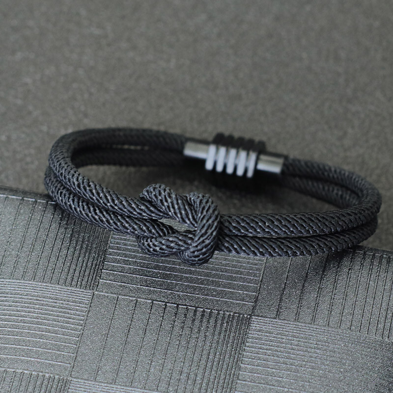 Rope Bracelet Fashion Men Women Square Knot Bracelets Outdoor Magnet Bangles New