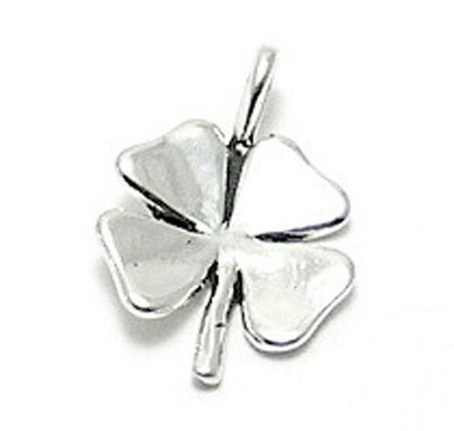 925 Sterling Silver Lucky Four Leaf Clover Charm