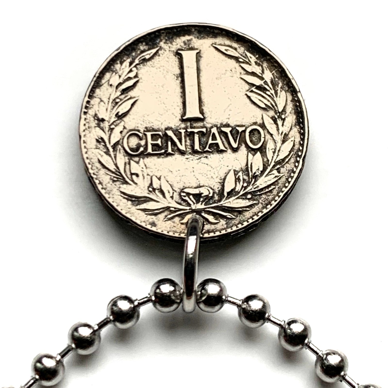 1952 Colombia Cent coin pendant Parcera Bogota Medellin Barranquilla Cali 000907