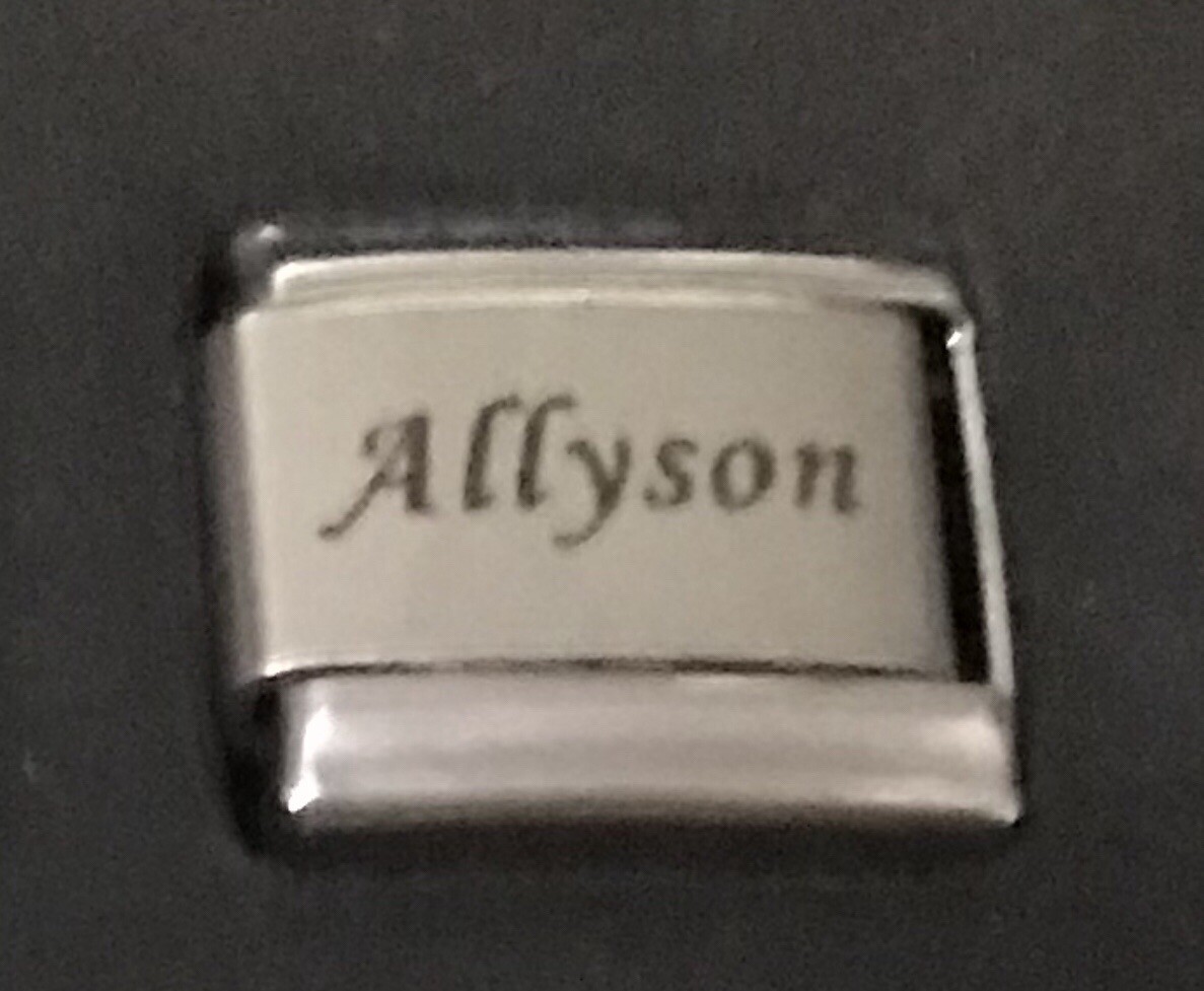 Allyson Laser ITALIAN CHARM Name Link 9MM