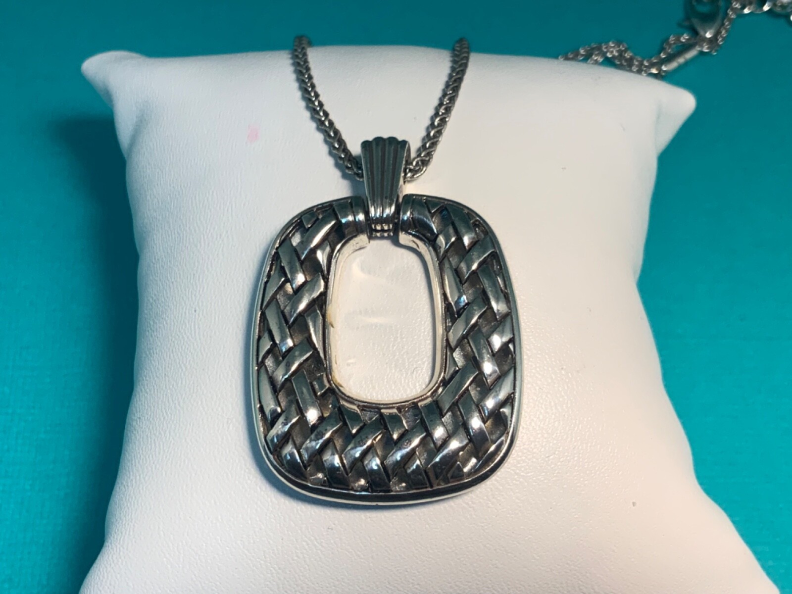 🌸 BRIGHTON Antika Rectangle Reversible 18-20” Pendant Necklace (N26) NEW