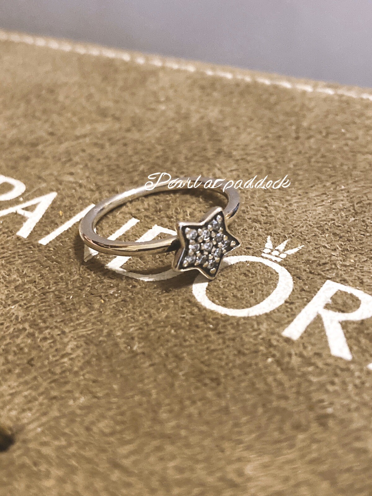 Authentic Pandora Cz Star Ring 52 Size 6 In Gift Box