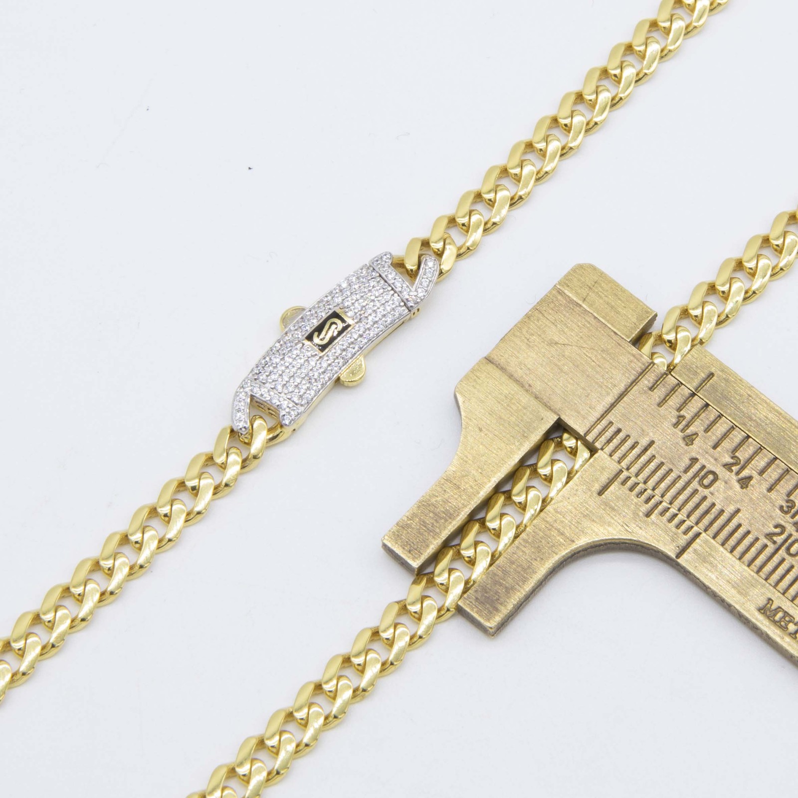 6mm Miami Cuban Link Chain Necklace Box Lock 10K Yellow Gold