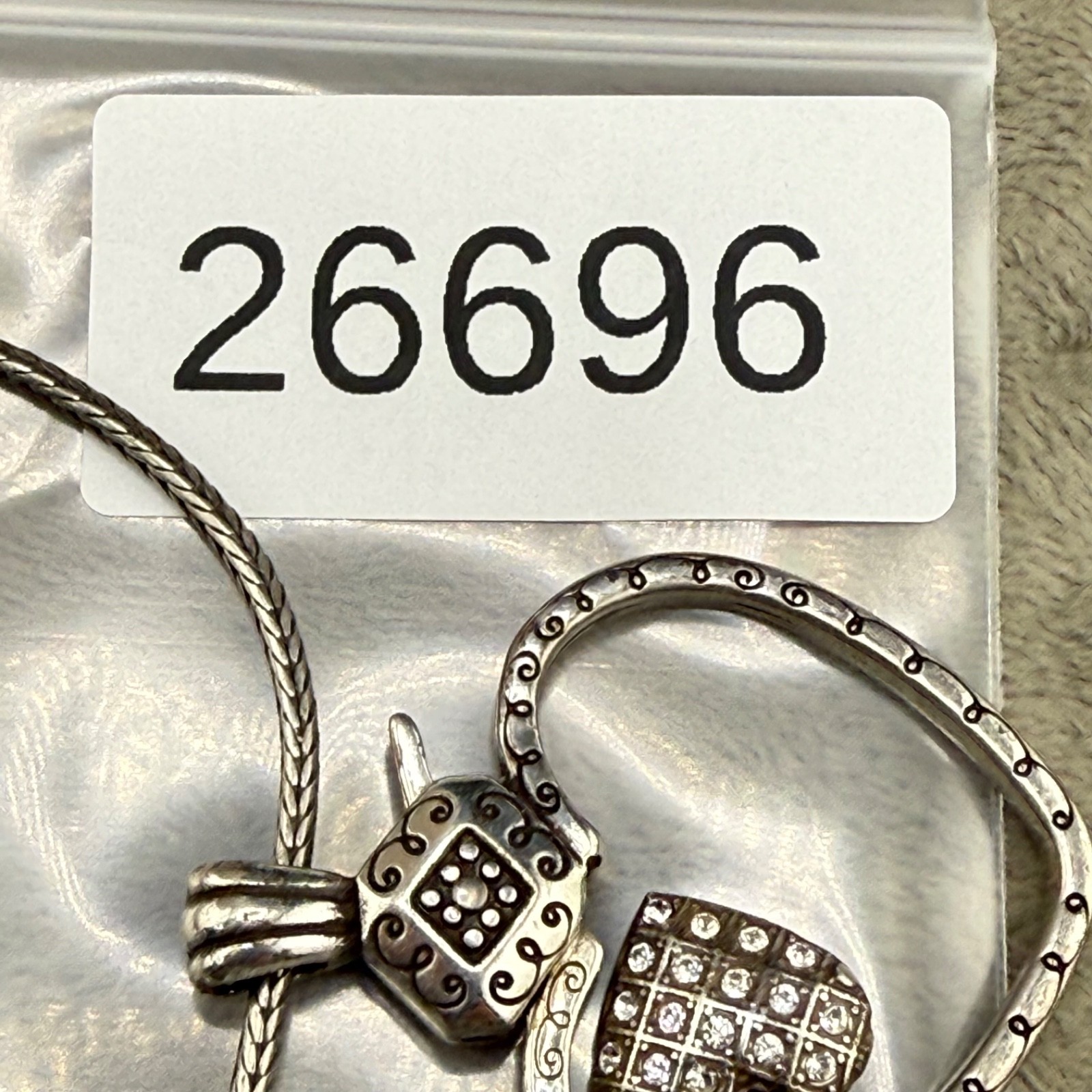 Brighton Ring Keeper Necklace Silver Tone Heart 18”