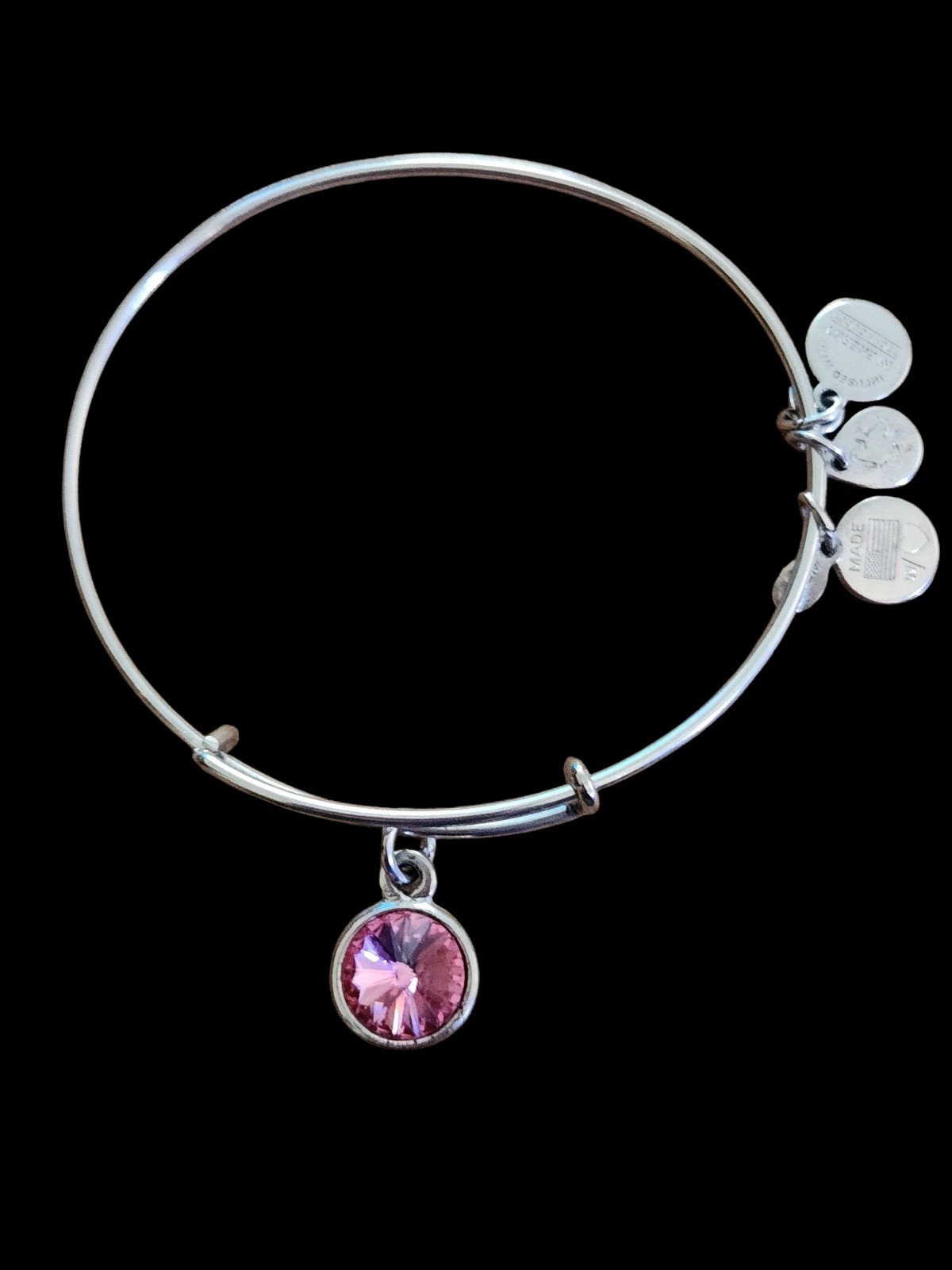 Alex and Ani Swarovski Crystal Birthstone October Silver Bangle Bracelet