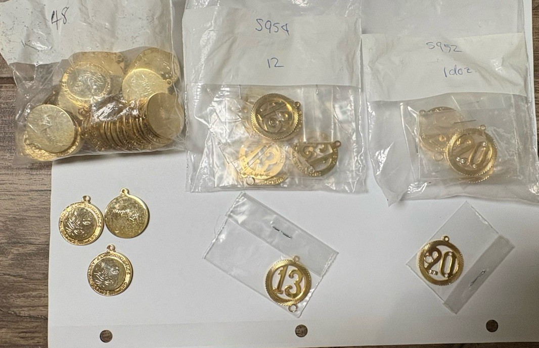 72 Vintage Mary Kay Milestone Charms Lot 48 Face 12 Number 13 12 Number 20