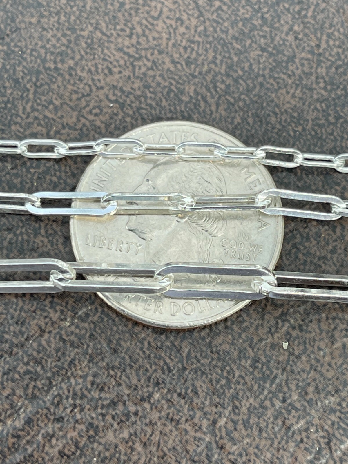 Real Solid Sterling Silver Paperclip Rolo Paper Clip Bracelet 2.5mm-4mm 6-8″