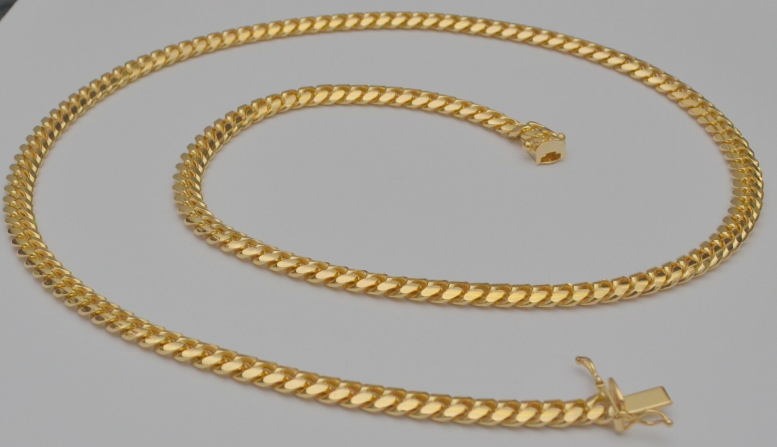 14K Solid Yellow Gold Miami Cuban Chain Necklace — 24 in · 6.0 mm