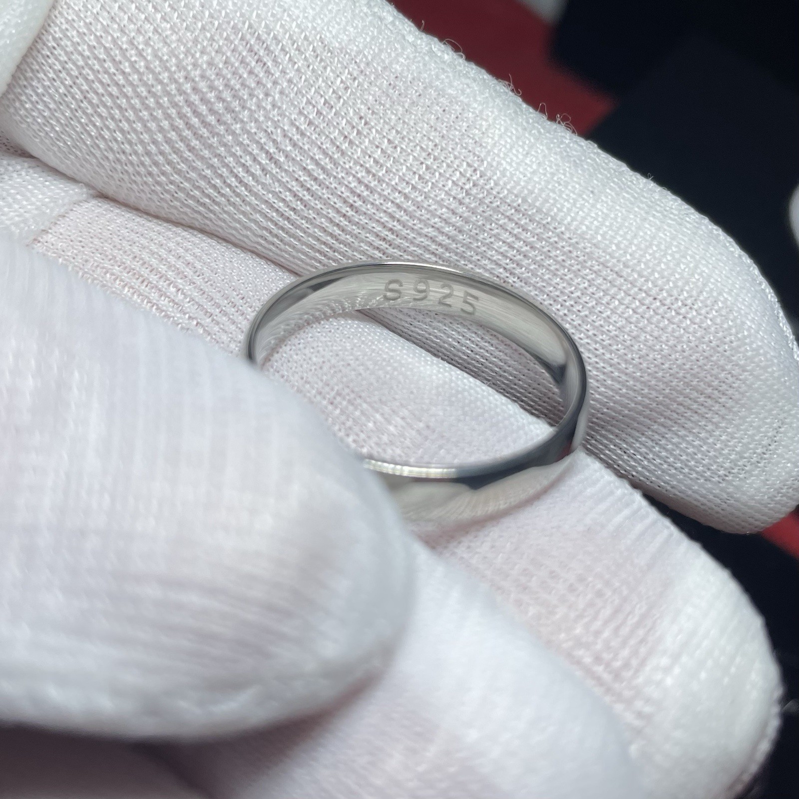 .925 Sterling Silver Filled Classic Comfort-Fit Round Edge Band Ring Size 10 4MM