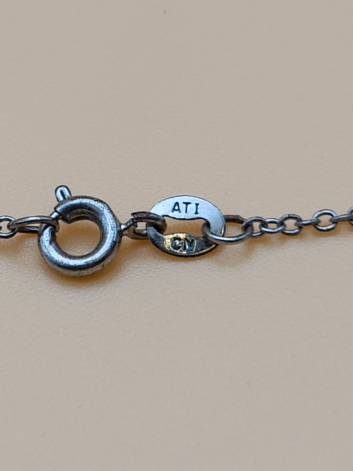 Vtg ATI CN Signed Faith Wisdom Grace Rings Necklace Silver Tone FREE $HIPPING!!