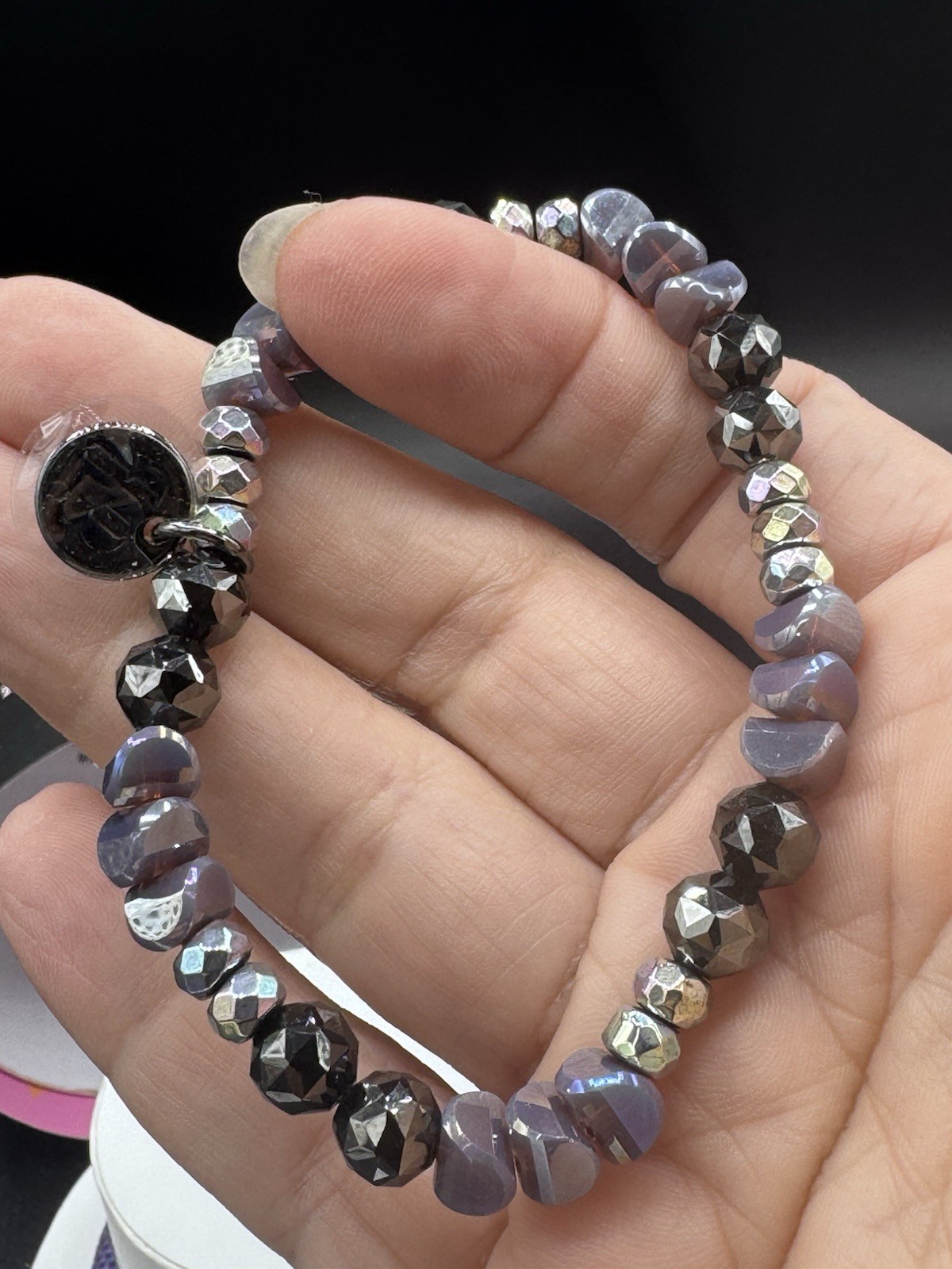 Bomb Party Halloween Stackable 4-Bracelet Set, Charm, Hematite Plated, RBP6275