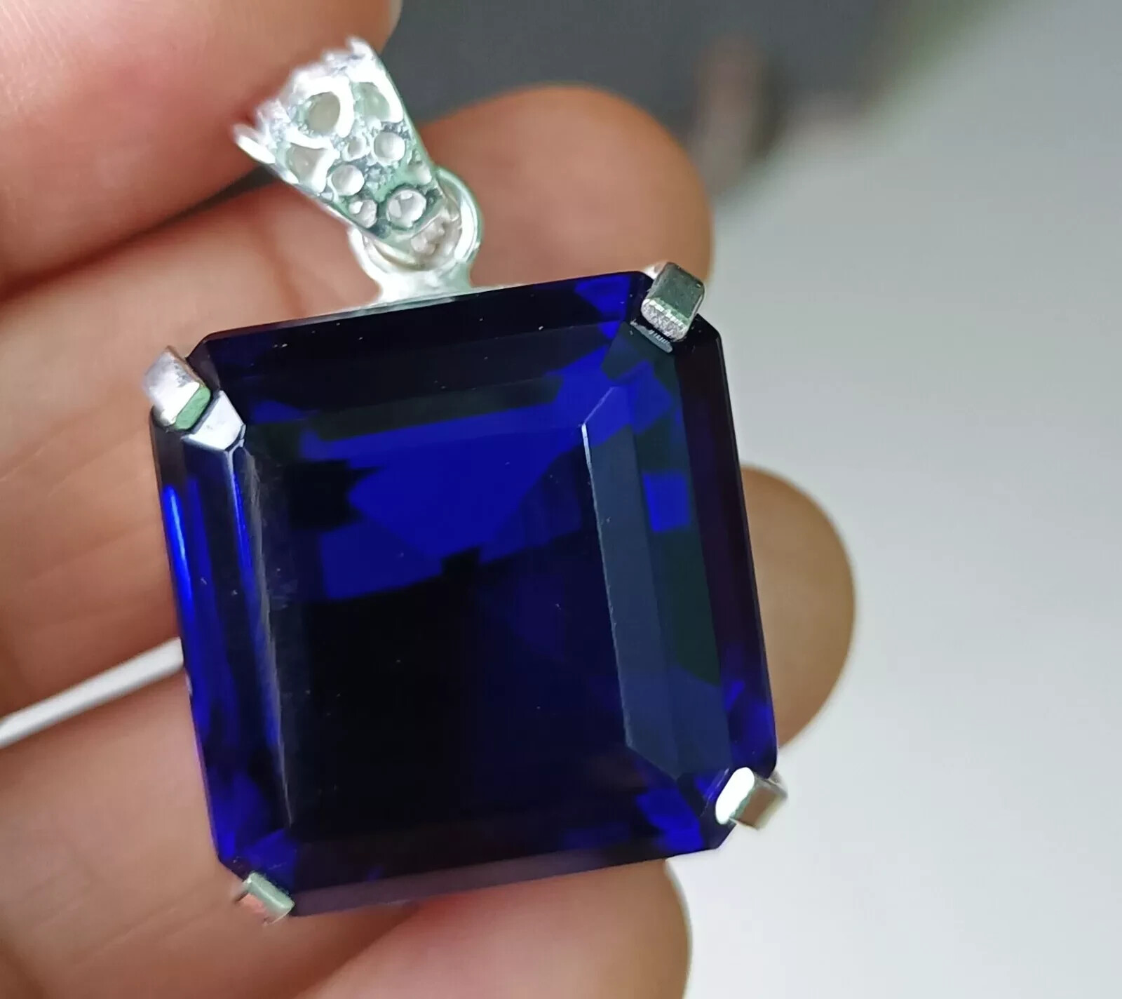94.95 Ct EGL Certified Natural Topaz 925 Solid Silver Pendant Loose Gemstone
