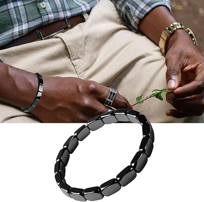 Hemys Hematite Bracelet for Men, 2025 New Hemios bracelet Male Energy Jewelry