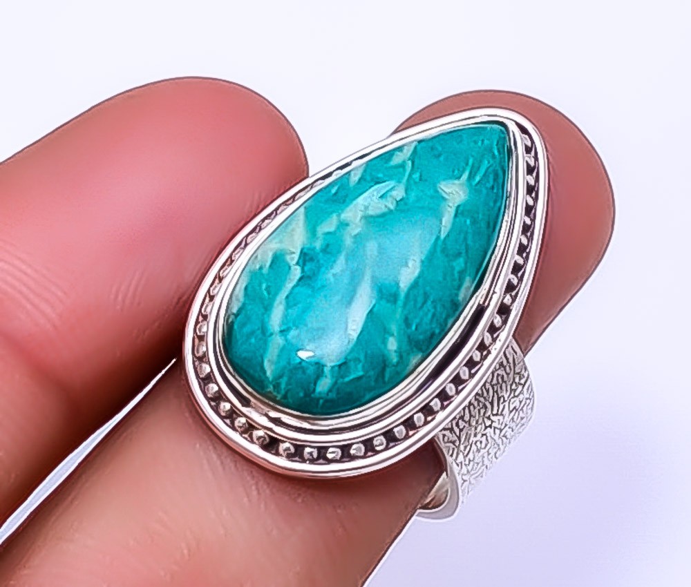 Amazonite – Colorado Mines 925 Sterling Silver Ring S.9 R2681163, Christmas Gift