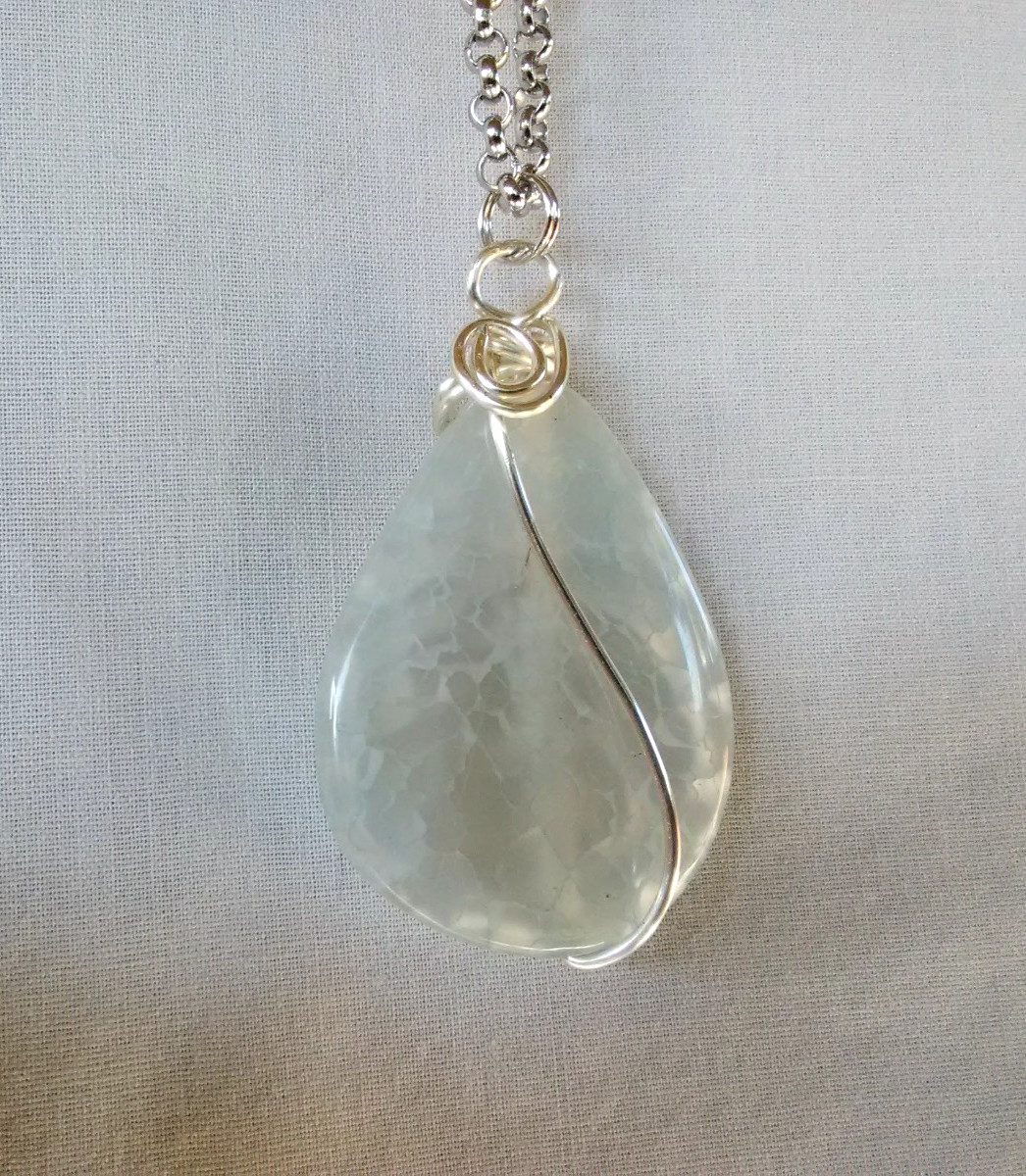 Boho Semi-precious Stone Pendant Necklace 24″ Women’s Jewelry US Seller Gift