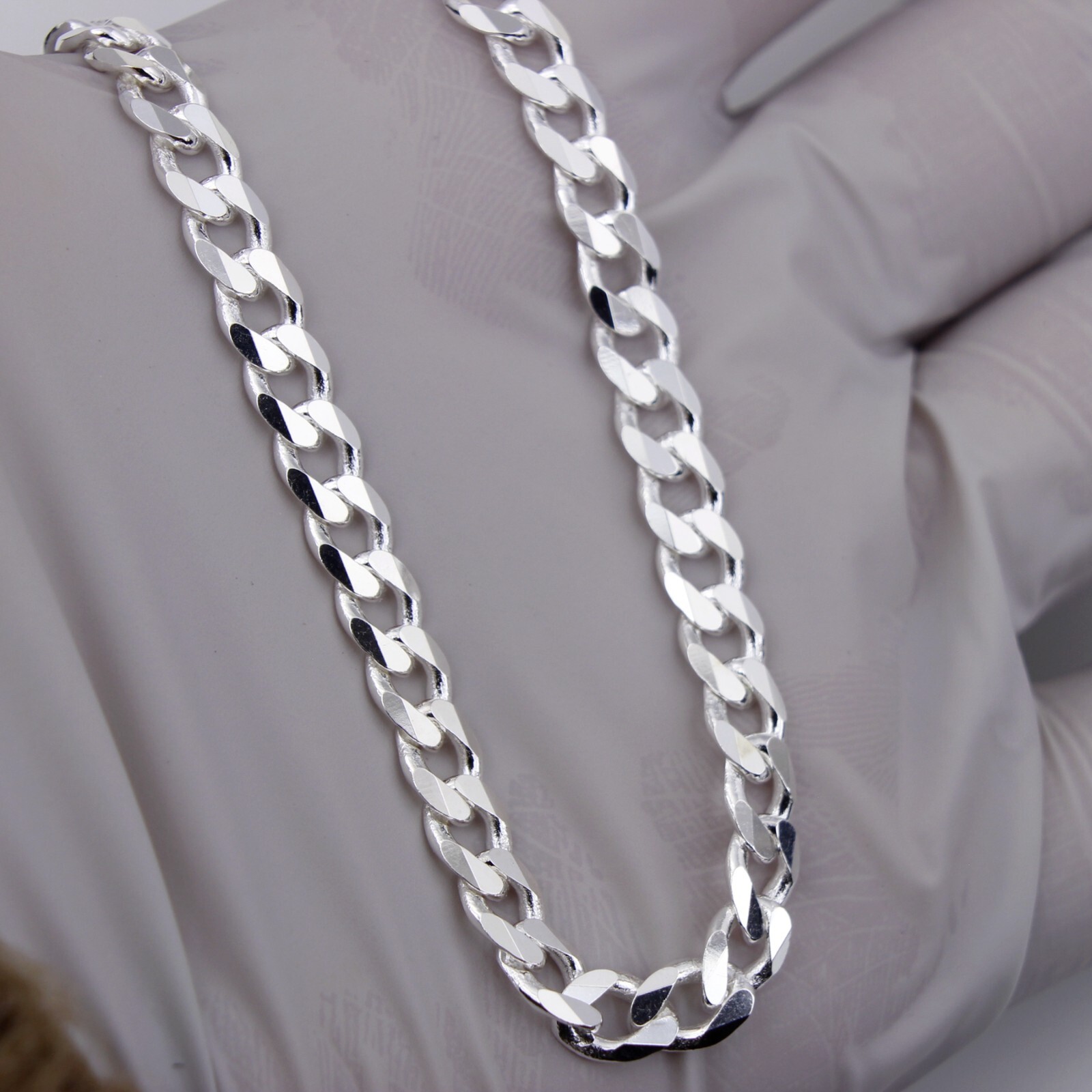 Men / Women Italy 925 Sterling Silver 5.5 mm Miami Cuban Link Chain Bracelet 8″