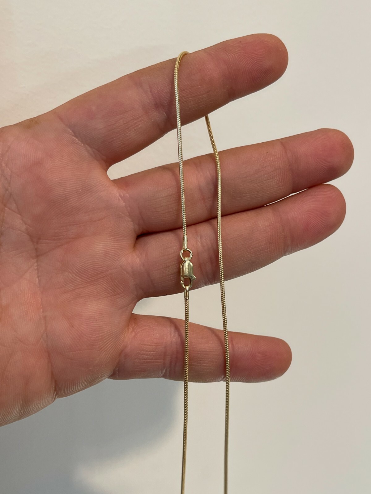 14k Gold Plated Solid 925 Sterling Silver Snake Chain Necklace 14-30″ 1.5mm